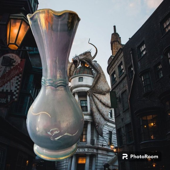 Vintage Japanese Moriage Dragonware Vase Souvenir Washington DC Original Sticker - Picture 5 of 7